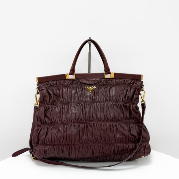 프라다 나파 고프레 레더 2way백