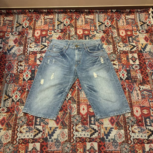 Lee Edwin Distressed Denim Shorts 32