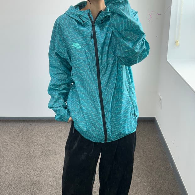 Nike 나이키 그린 패턴 바람막이