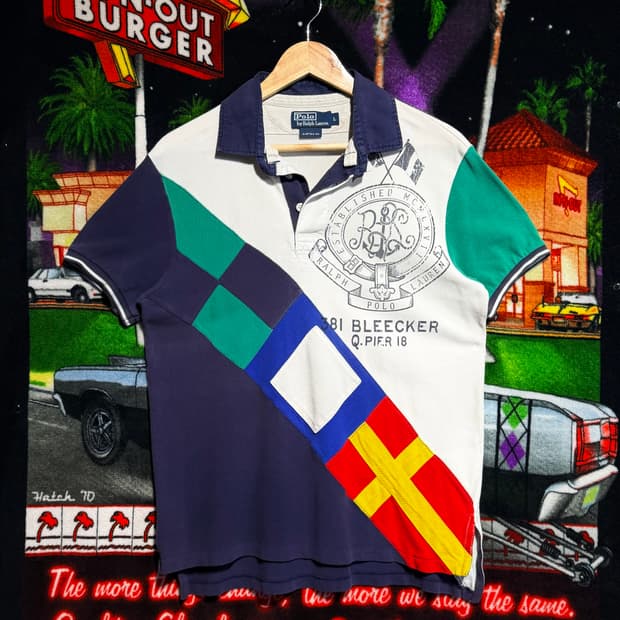 폴로랄프로렌 브리커 플래그 반팔 카라티 L