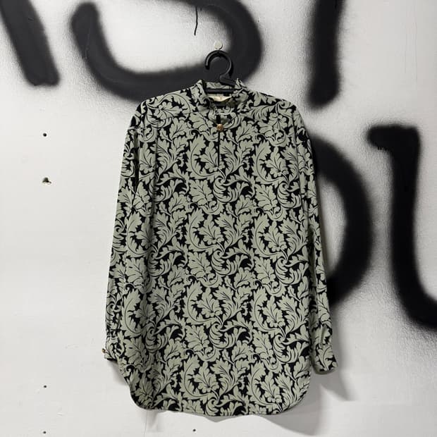 VTG 빈티지 치파오st 차이나카라 패턴 롱 블라우스 셔츠