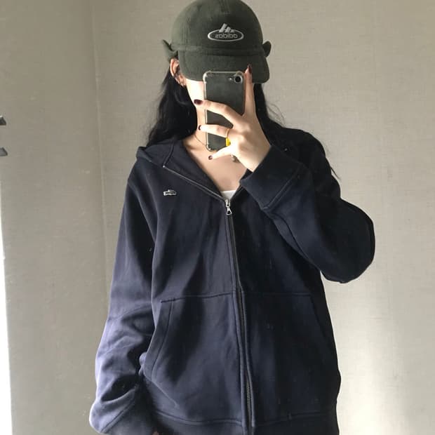 라코스테 블랙 후드집업