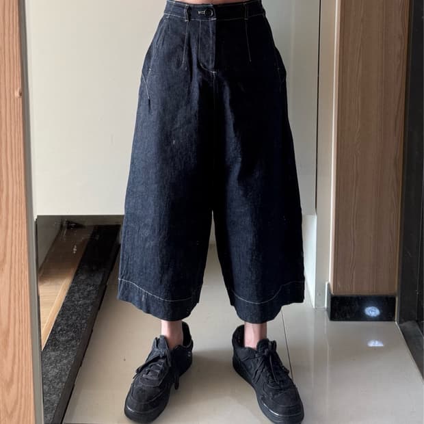 요지야마모토 데님 사루엘 팬츠