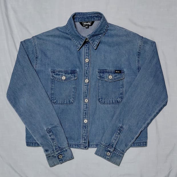 ​[AU 8/US 4] Afends 어펜즈 여성용 세미 크롭 데님 셔츠 