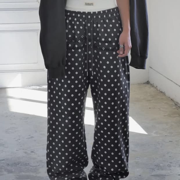 Dots String 2way Jogger - Dark Gray