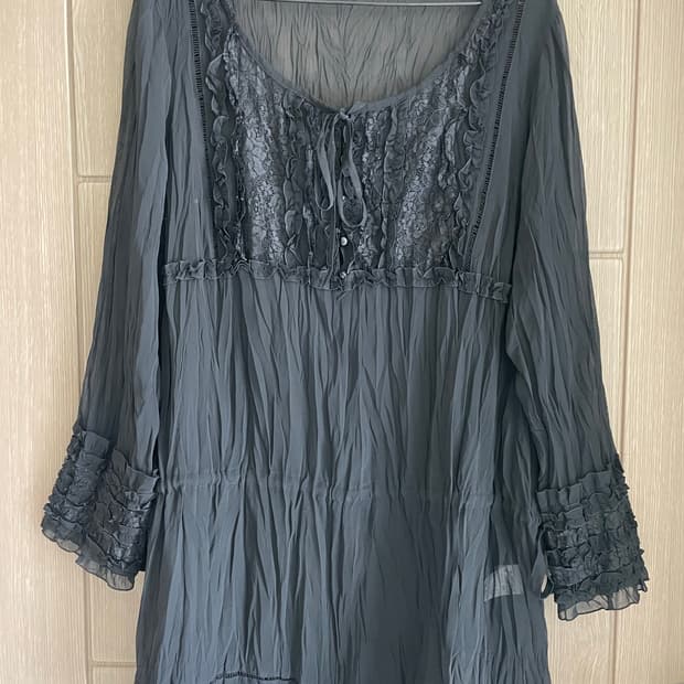 블랙 모리 고스 그런지 페어리 프릴 원피스