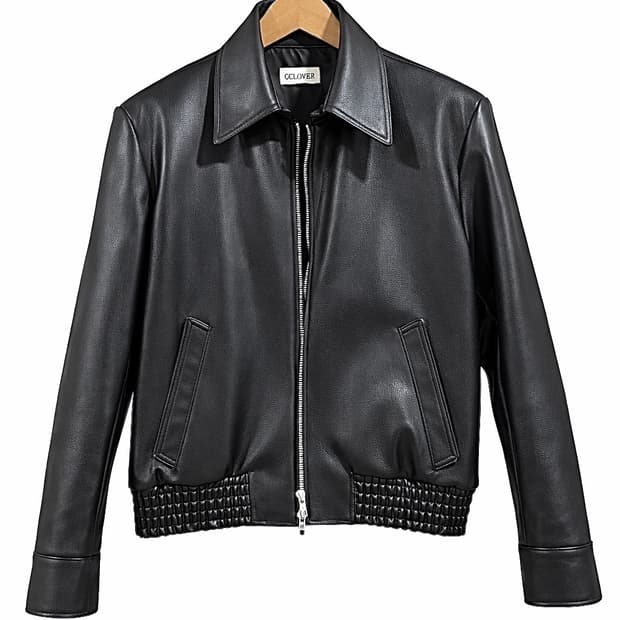 CCLOVER 블루종 가죽자켓