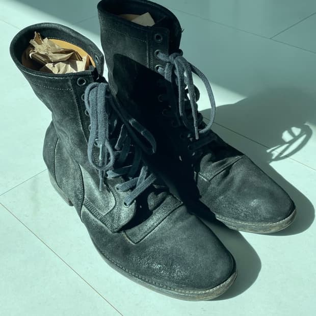 마르지엘라 스웨이드 컴뱃 부츠