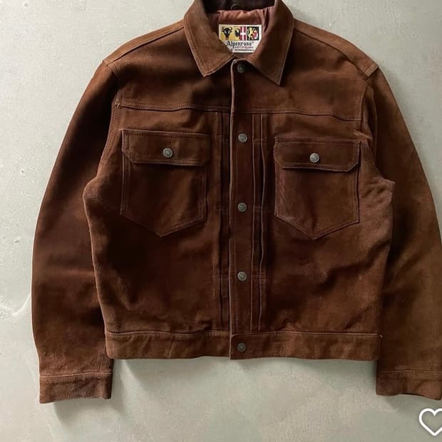 Vintage alphenrose swizerland 스웨이드 레더