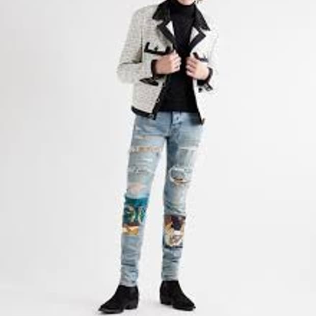 amiri tweed jacket white sz50