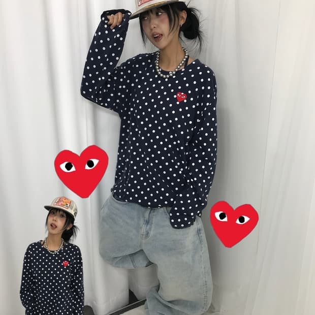 Comme des Garçons Heart Dots L/S