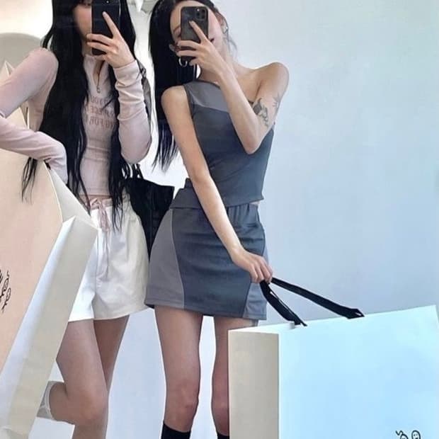 설림 메쉬 셋업 (그레이)