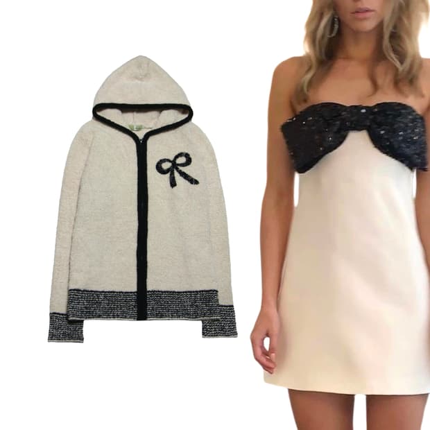 Ribbon Fleece Hood zip-up