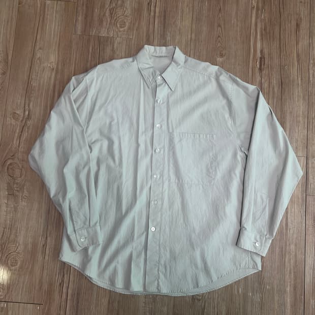 AURALEE WASHED FINX TWILL BIG SHIRT(4)
