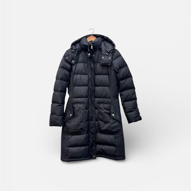 버버리 브릿라인 덕다운 롱패딩 M 블랙