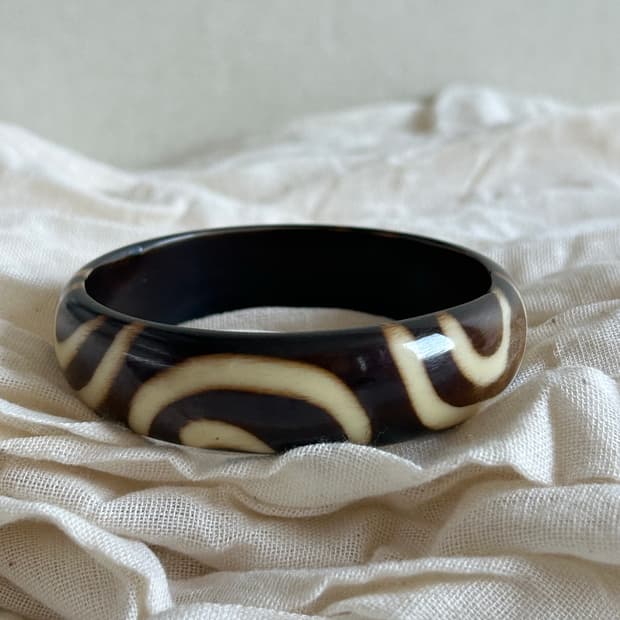 인도 우드 텍스처 뱅글