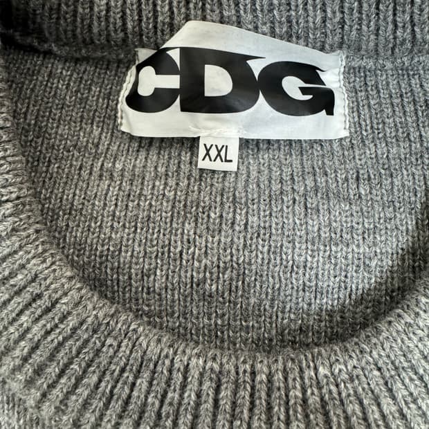 CDG라운드넥스쿨풀오버그레이XXL