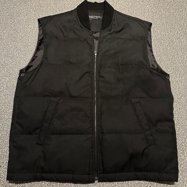 90s YSL 입생로랑 패딩 조끼 블랙 110