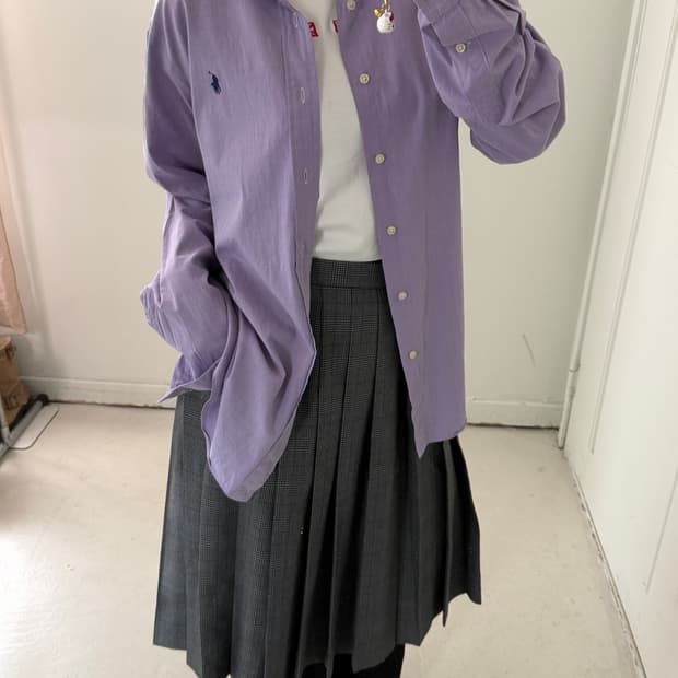 폴로 랄프로렌 퍼플 네이비포니 셔츠