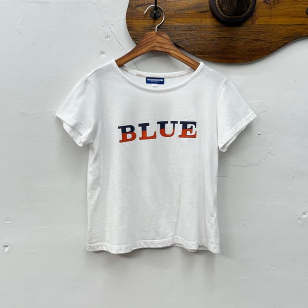버버리 블루라벨 'BLUE' 로고 반팔 티셔츠 [44]