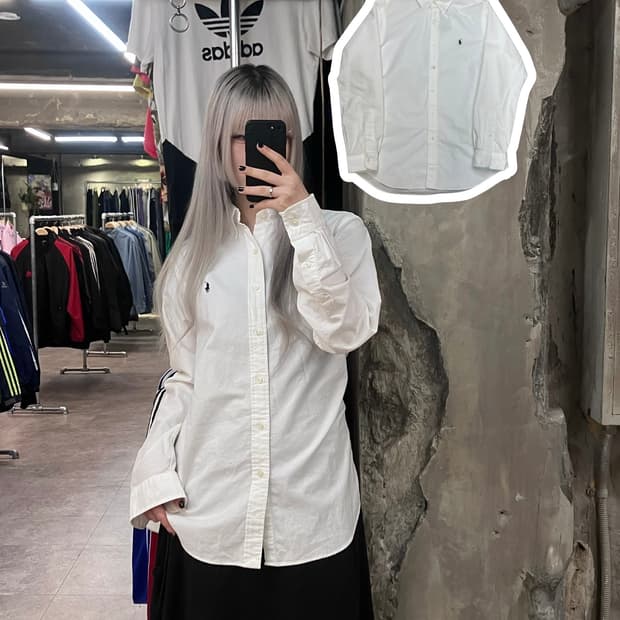 폴로 랄프로렌 셔츠 화이트 M  #csz2823