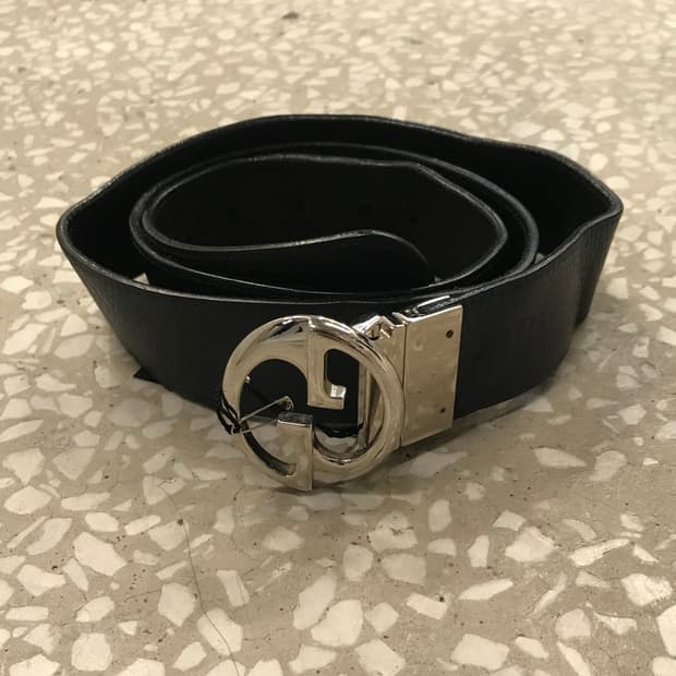 Gucci Interlocking G Leather Belt – Silv