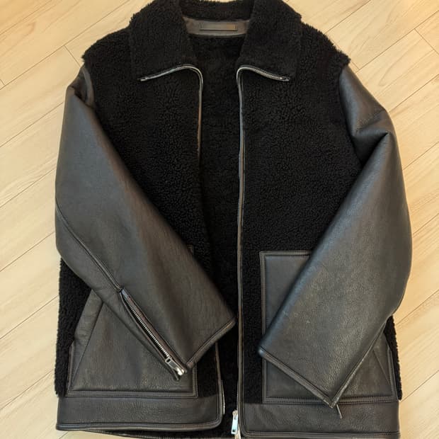 띠어리 맨 무스탕 양가죽 자켓 M