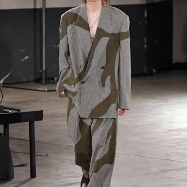 (L) 드리스반노튼 23fw 울 와이드 팬츠