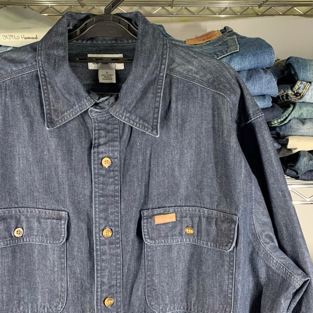 [L] 칼하트 헤비코튼 데님 워크셔츠