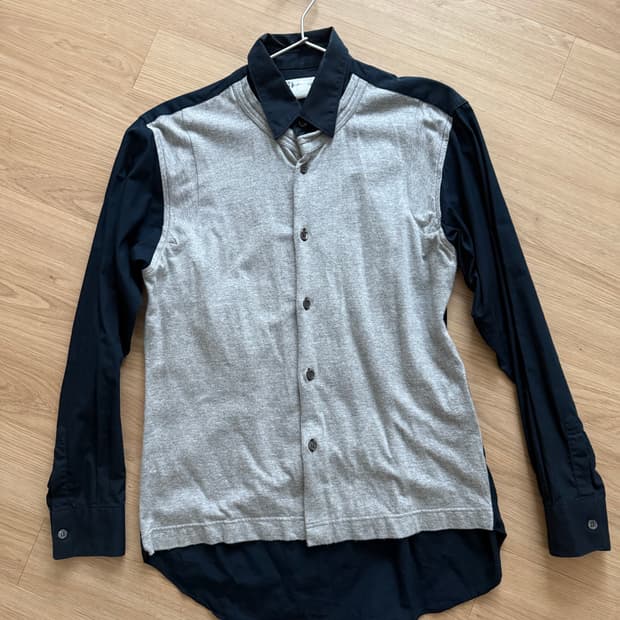 꼼데가르송 셔츠 라인 도킹 셔츠