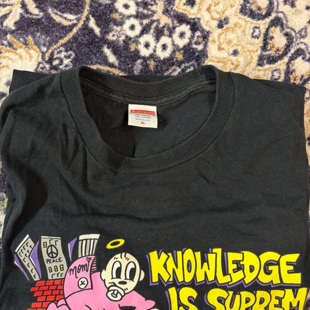 Supreme 22ss Knowledge Tee Black xl