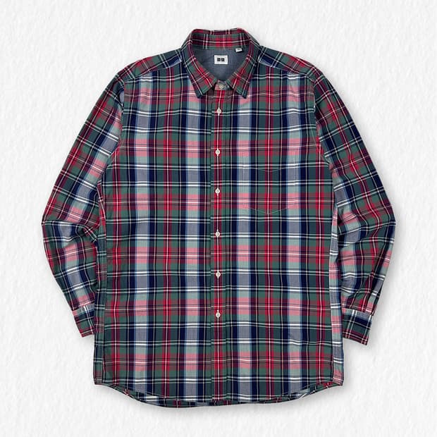 유니클로 체크 셔츠