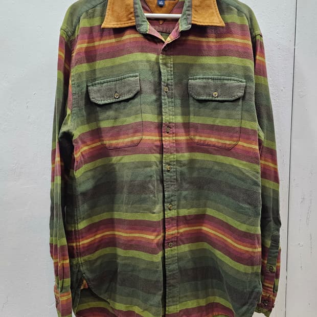 타미힐피거 배색 셔츠