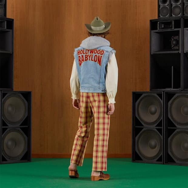 구찌 할리우드 바빌론 데님 후드 베스트