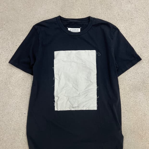 메종 마르지엘라 18SS 캔버스 로고 반팔 티셔츠
