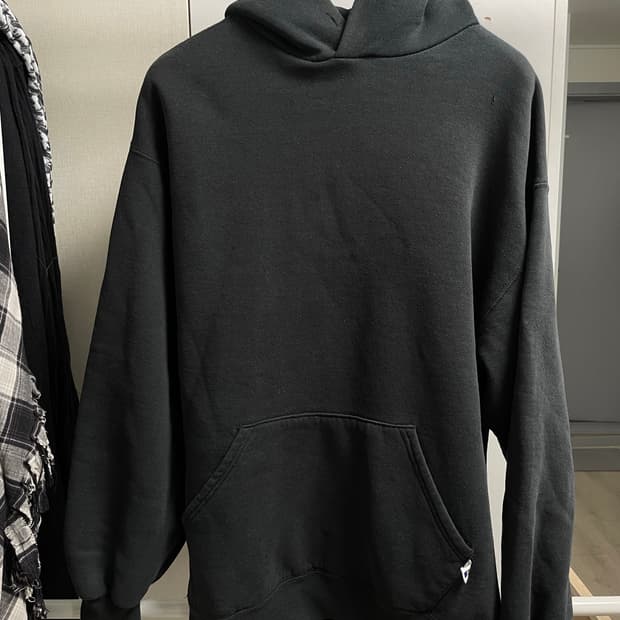 90s 러셀 블랙 후드 L made in USA