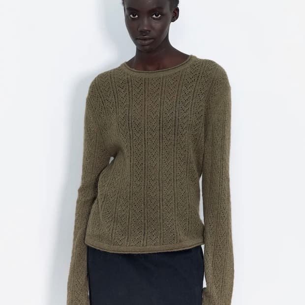 인사일런스 우먼 러스틱 울 니트