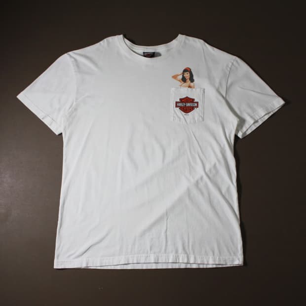 Harley-Davidson 할리데이비슨 포켓 프린팅 반팔 티셔츠