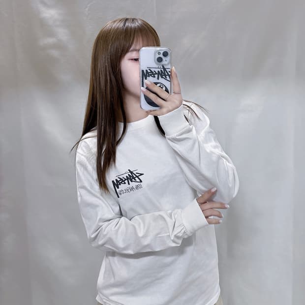 스투시 로스엔젤레스 화이트 슬리브 