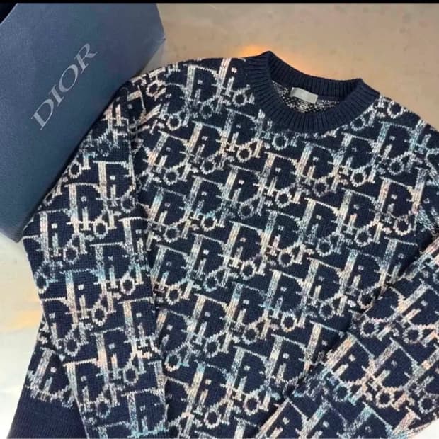 디올 오블리크 자카드 니트 L사이즈 급처