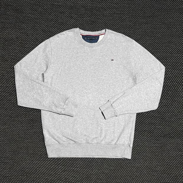 [S] Tommy 타미힐피거 그레이 라운드 맨투맨
