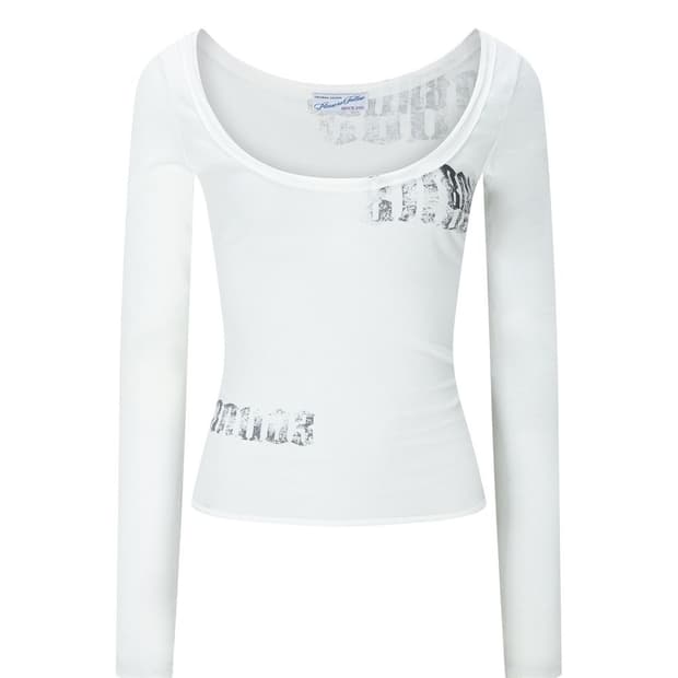 플리즈노팔로우 Elsie Deep Round-neck Long Sleev