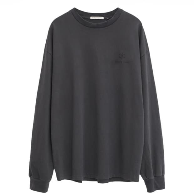 4) 폴리테루 휴먼인덱스 롱슬리브 티셔츠 퍼플차콜