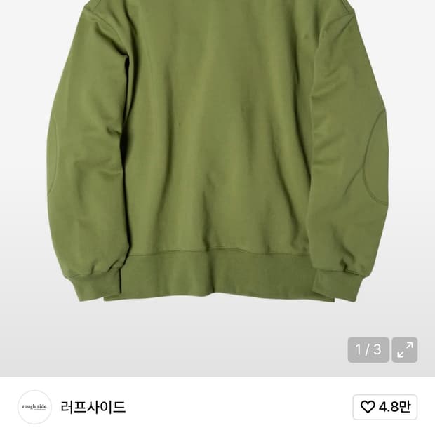 (2) 러프사이드 오버사이즈 스웻 셔츠 아보카도