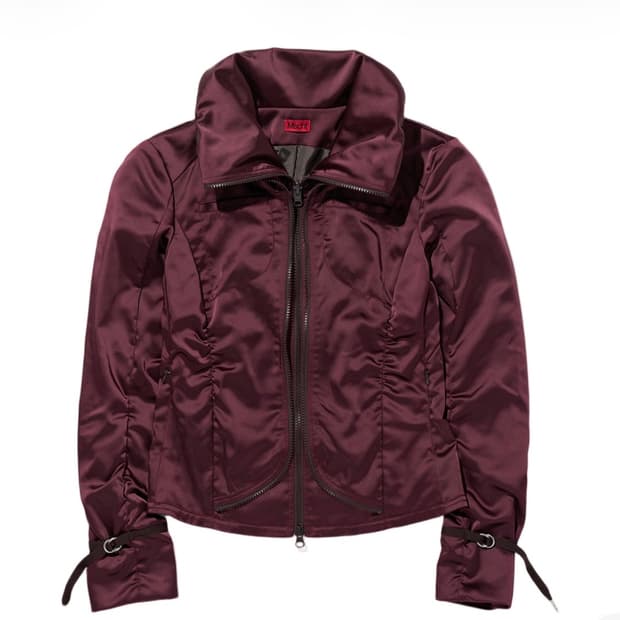 S (W) 미스치프 모토 집 자켓 버건디 미개봉 새제품 판매