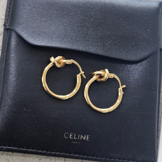 [상태최상] 셀린느 노트 스몰 후프 귀걸이 [정품/골드]