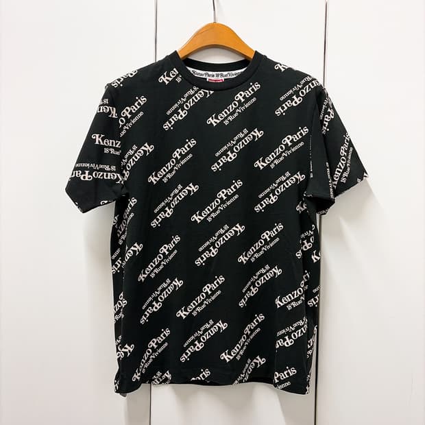 (정품/새상품) KENZO 겐조 여성 블랙 로고 프린트 오버사이즈 티셔츠