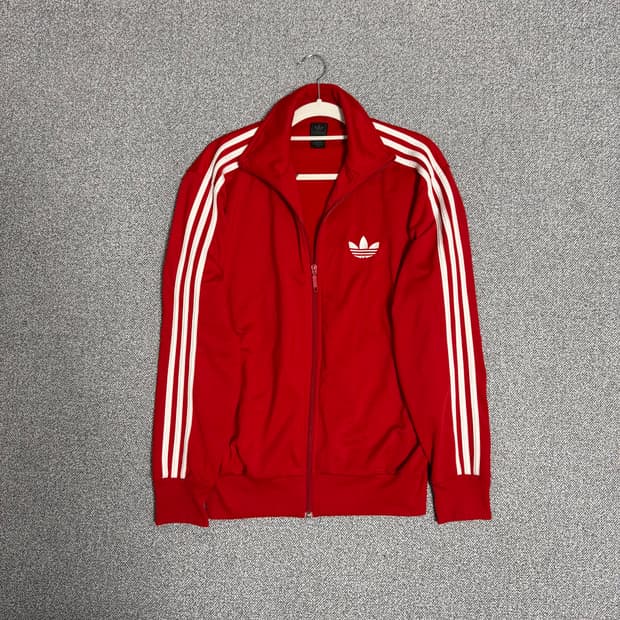 아디다스 파이어버드 져지 레드 100 트랙탑