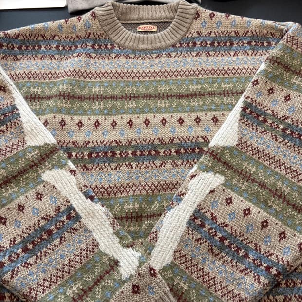 캐피탈 7G 페어아일 스웨터 색소폰 3 사이즈