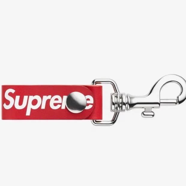 슈프림 레더 키 루프 - 21SS